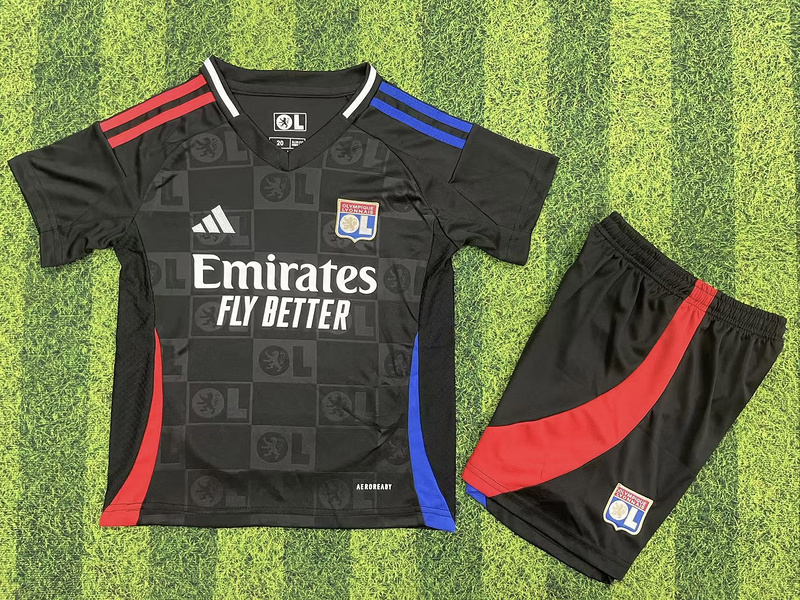 24-25 Lyon Away Kids Soccer Jerseys Yupoo