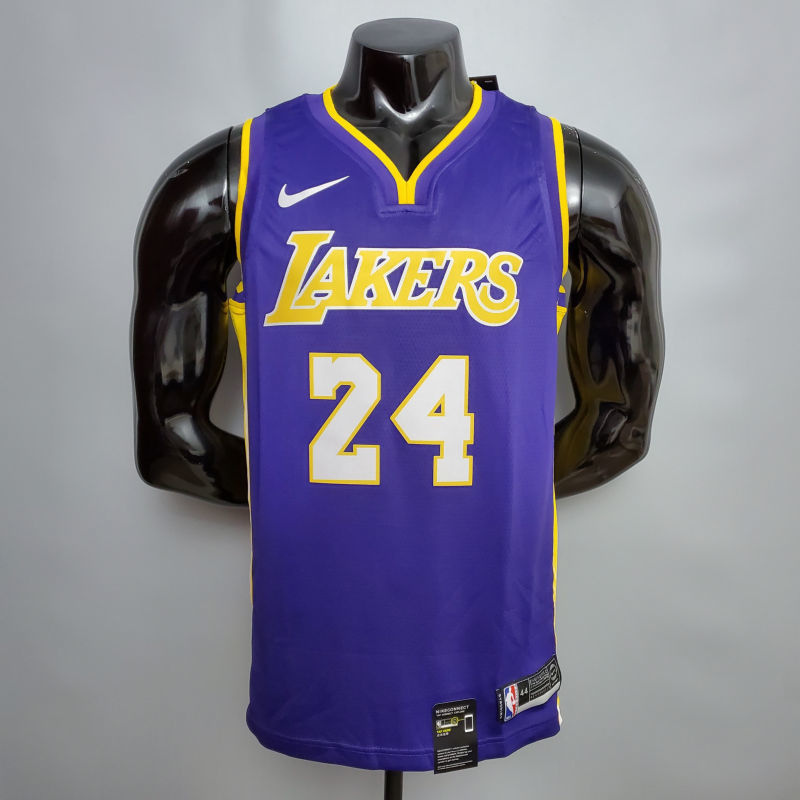 Bryant #24 Lakers purple yellow side NBA jersey Size XS-XXL