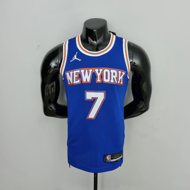 75th Anniversary Anthony #7 New York Knicks Jordan Limited Blue NBA Jersey S-XXL
