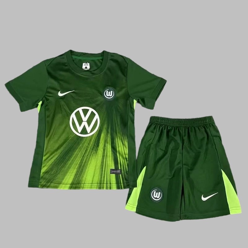 25-26 Wolfsburg Home Kids Cheap Soccer Jerseys Yupoo