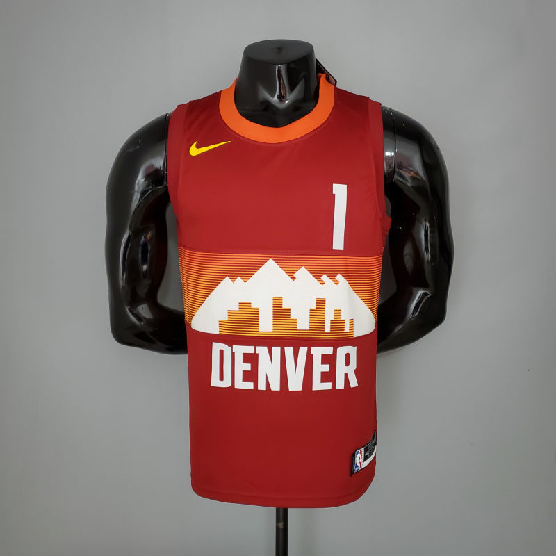 2021 PORTER JR. #1 Nuggets City Edition Red NBA Jersey S-XXL