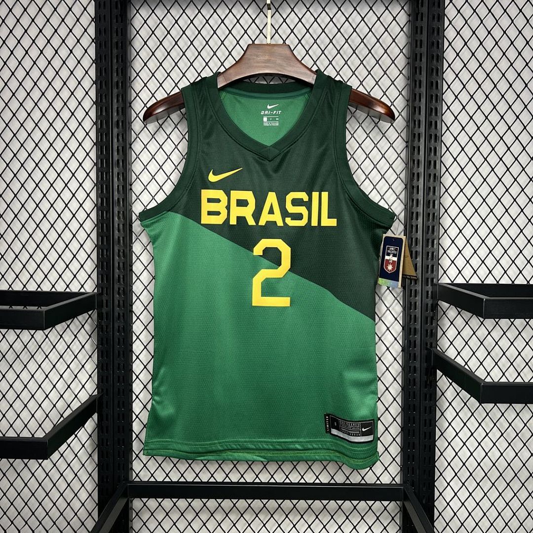 Brazil 2024/25 Yago#2 Away Basketball Jersey
