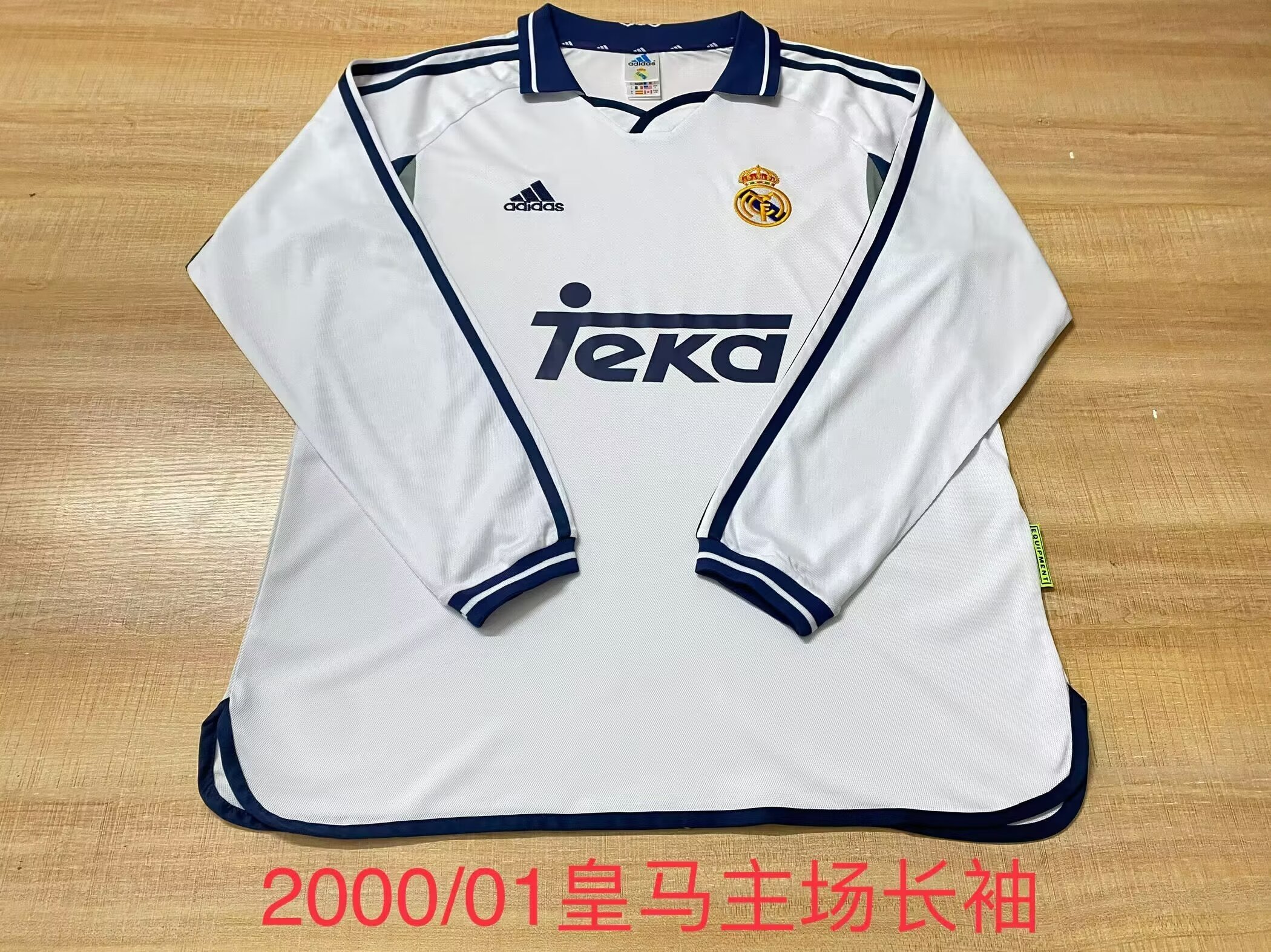 2000-01 Real Madrid Home Retro Long Sleeve Soccer Jerseys Yupoo