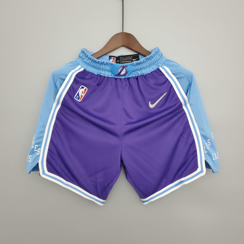 2022 Lakers City Edition Purple NBA Shorts S-XXL