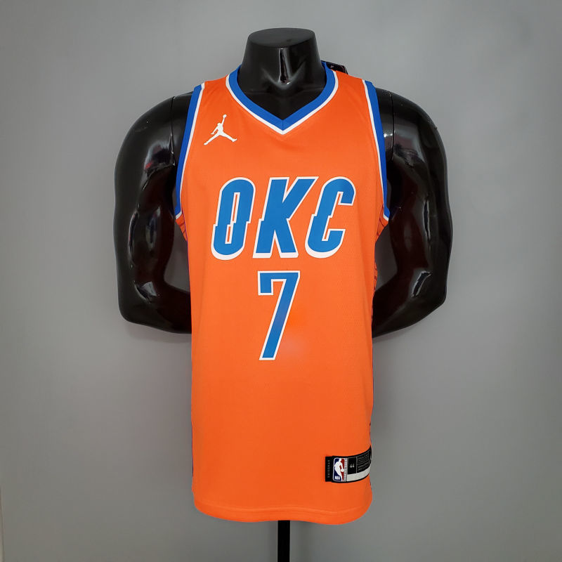 ANTHONY#7 Thunder Jordan Orange NBA Jersey S-XXL