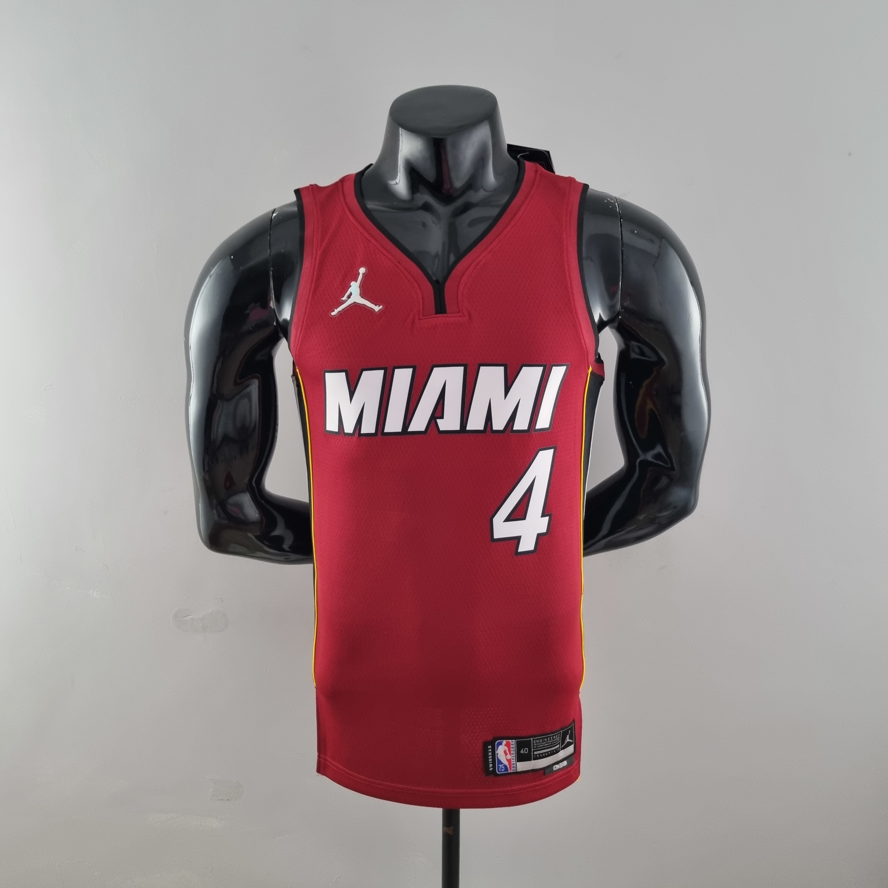 75th Anniversary Miami Heat Jordan OLADIPO#4 Burgundy NBA Jersey S-XXL