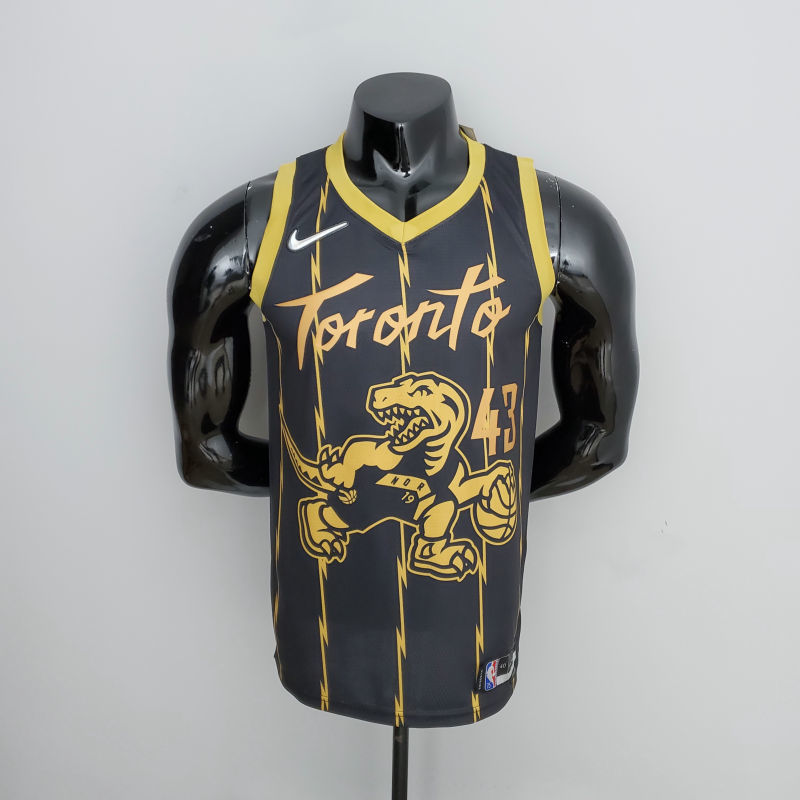 2022 Toronto Raptors SIAKAM#43 City Edition Black NBA Jersey S-XXL
