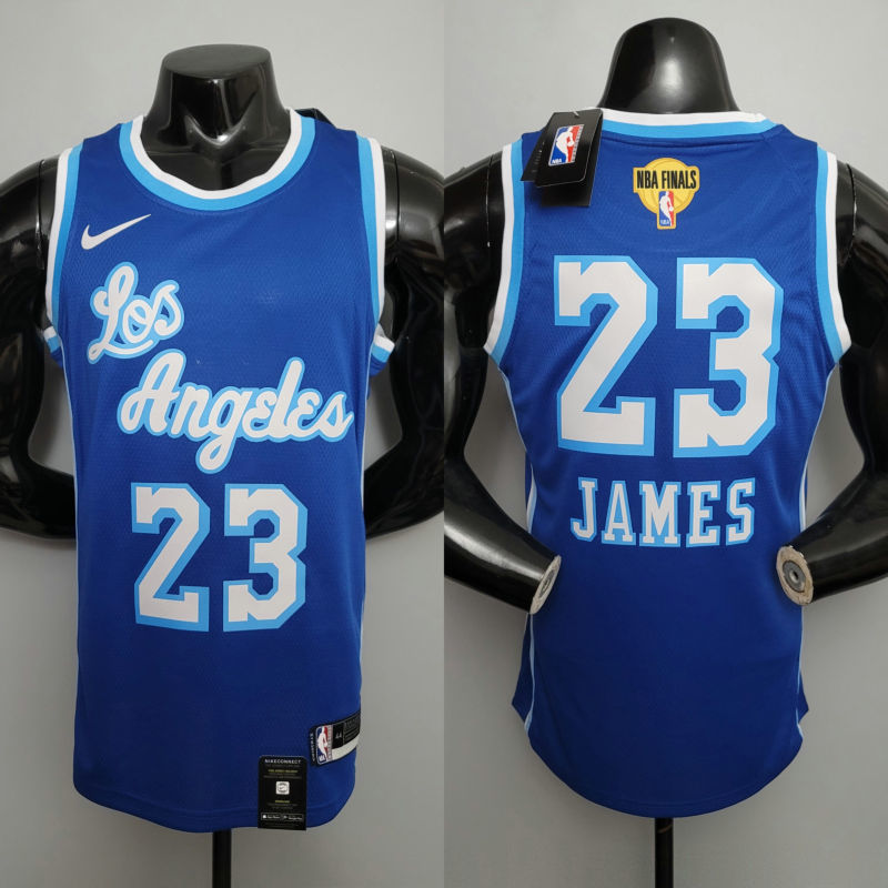 Retro night James #23 Lakers blue NBA jersey Size XS-XXL