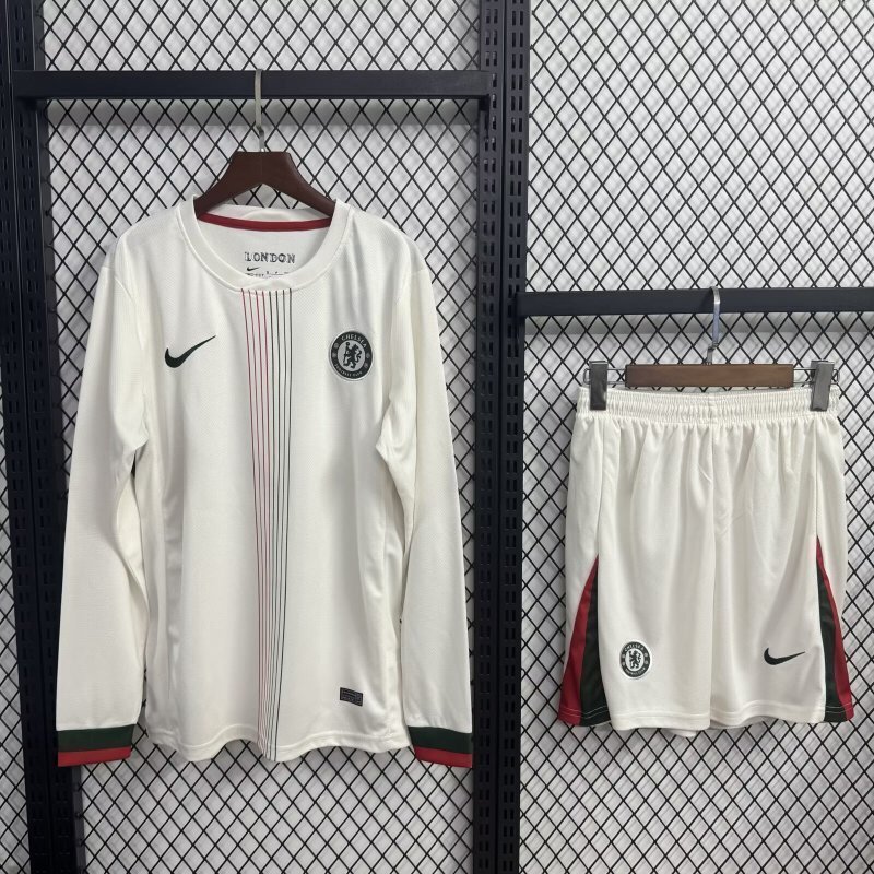 25-26 Chelsea Away Long Sleeve Cheap Soccer Jerseys Yupoo