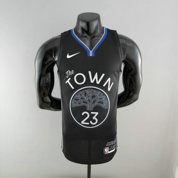 2020 GREEN #23 Warriors City Edition Black and Grey NBA Jersey S-XXL