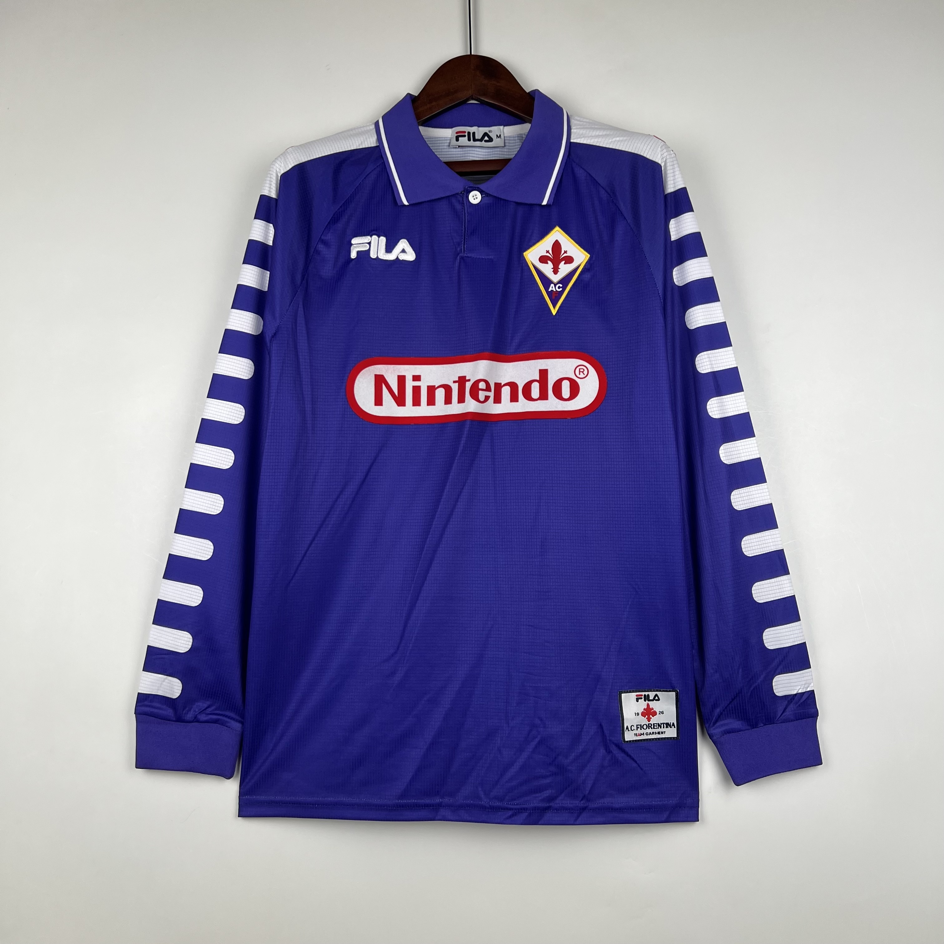 1998 Fiorentina Home Retro Long Sleeve Soccer Jerseys Yupoo