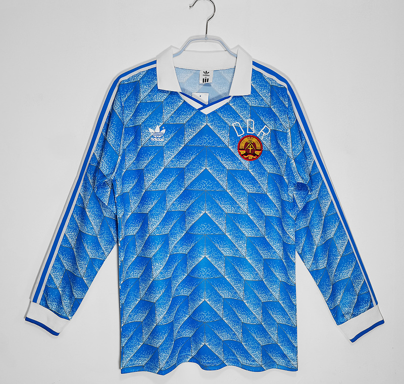 1988 DDR Retro Long Sleeve Soccer Jerseys Yupoo