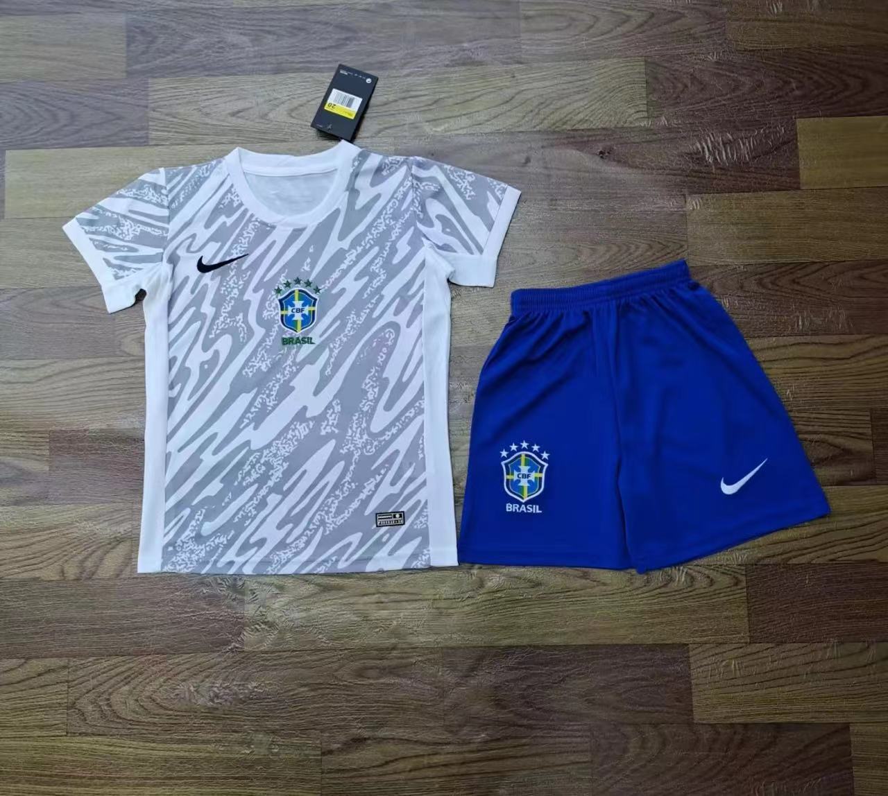 2024 Brazil Kids Training Soccer Jerseys Yupoo