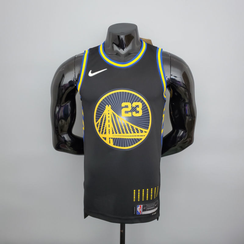 2022 75th Anniversary green#23 Warriors City Edition Black NBA Jersey S-XXL