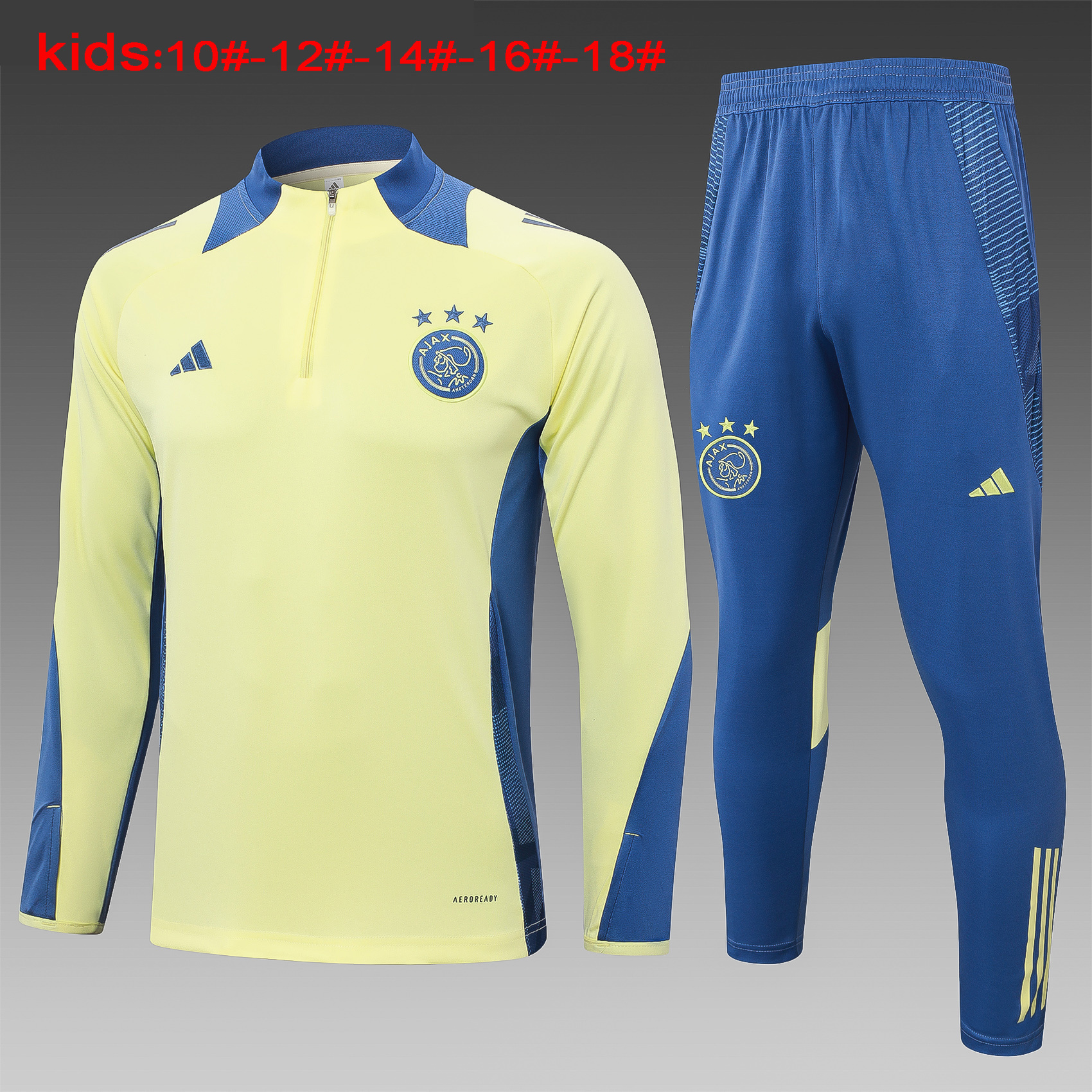 24-25 Ajax Kids Long Sleeve Training Suit Yupoo