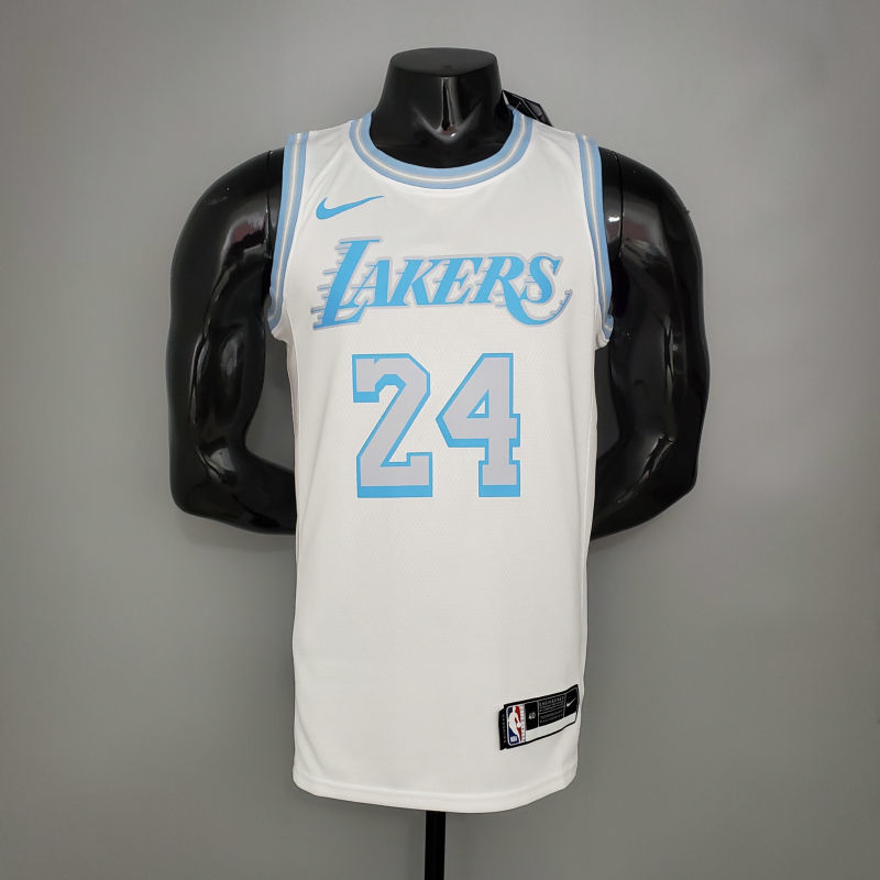 New Lakers Bryant #24 Crew Neck Retro Limited Edition White S-XXL