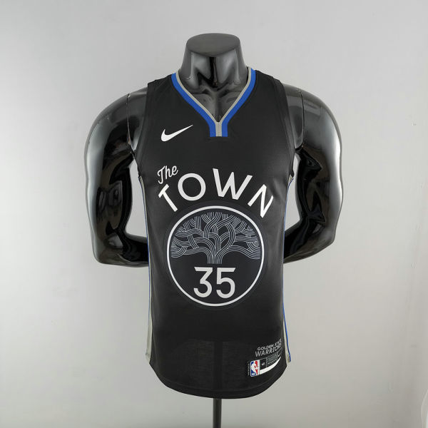 2020 DURANT #35 Warriors City Edition Black Grey NBA Jersey S-XXL