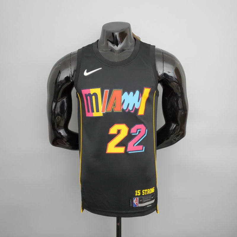 2022 Season Butler #22 Heat City Edition Black NBA Jersey S-XXL