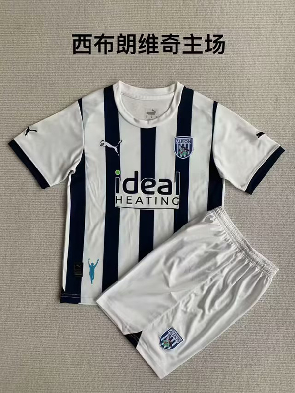 23-24 West Bromwich Home Kids Soccer Jerseys Yupoo