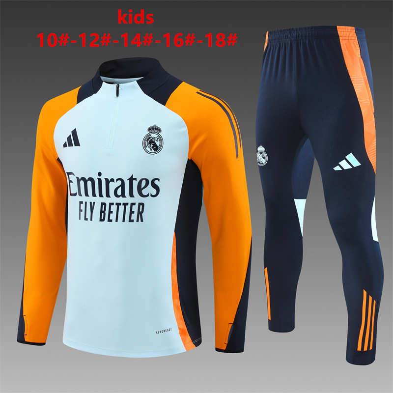 24-25 Real Madrid Kids Long Sleeve Training Suit Yupoo