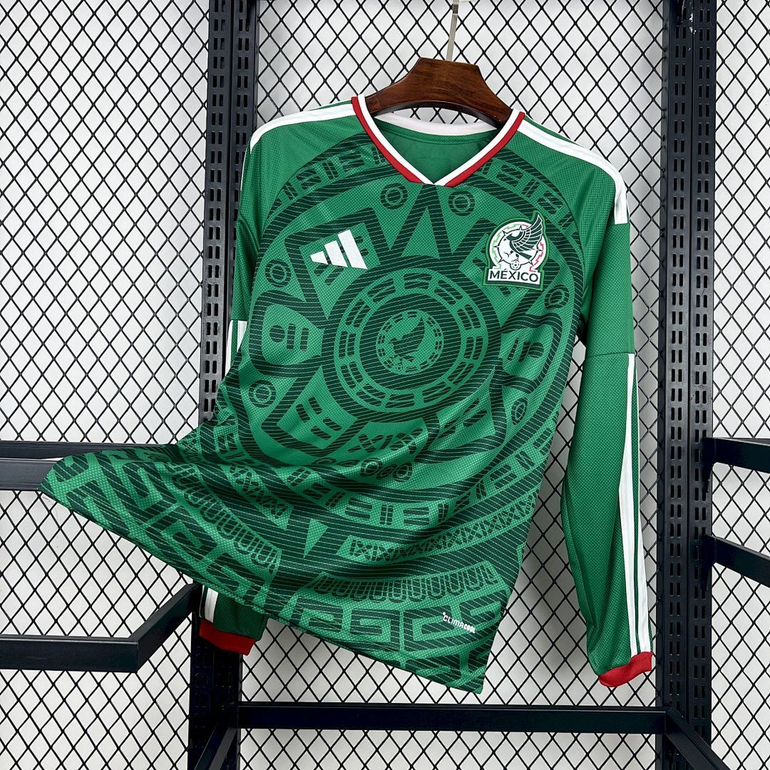 Mens Mexico 2026 World Cup Home Long Sleeve Jersey