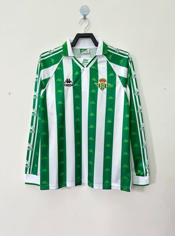 1995-97 Real Betis Home Retro Long Sleeve Soccer Jerseys Yupoo