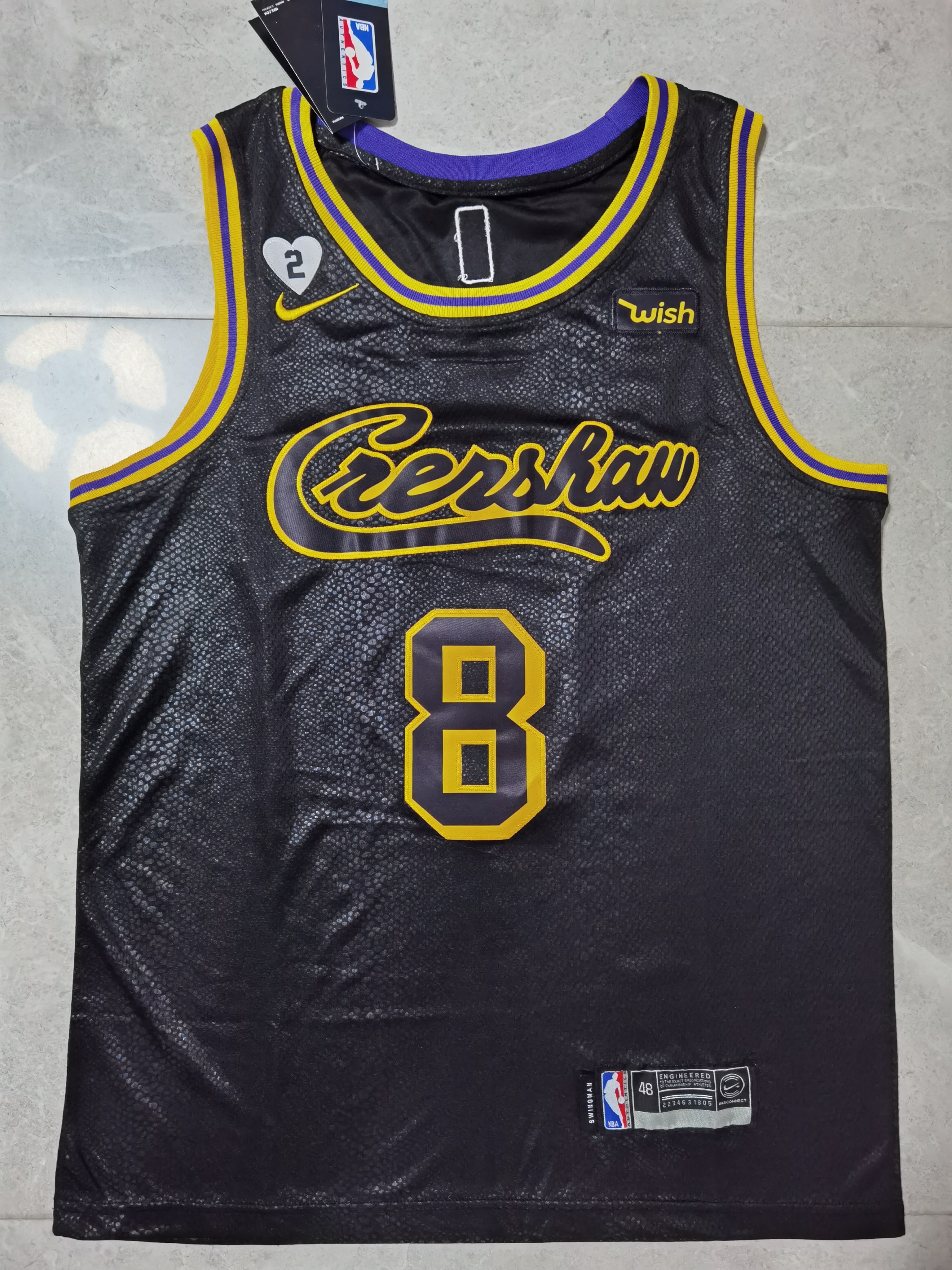 Lakers #8 City Edition Embroidery