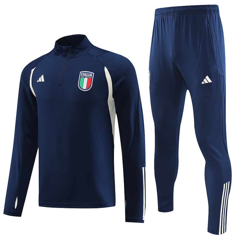 23-24 Italy Blue Long Sleeve Training Suit Yupoo
