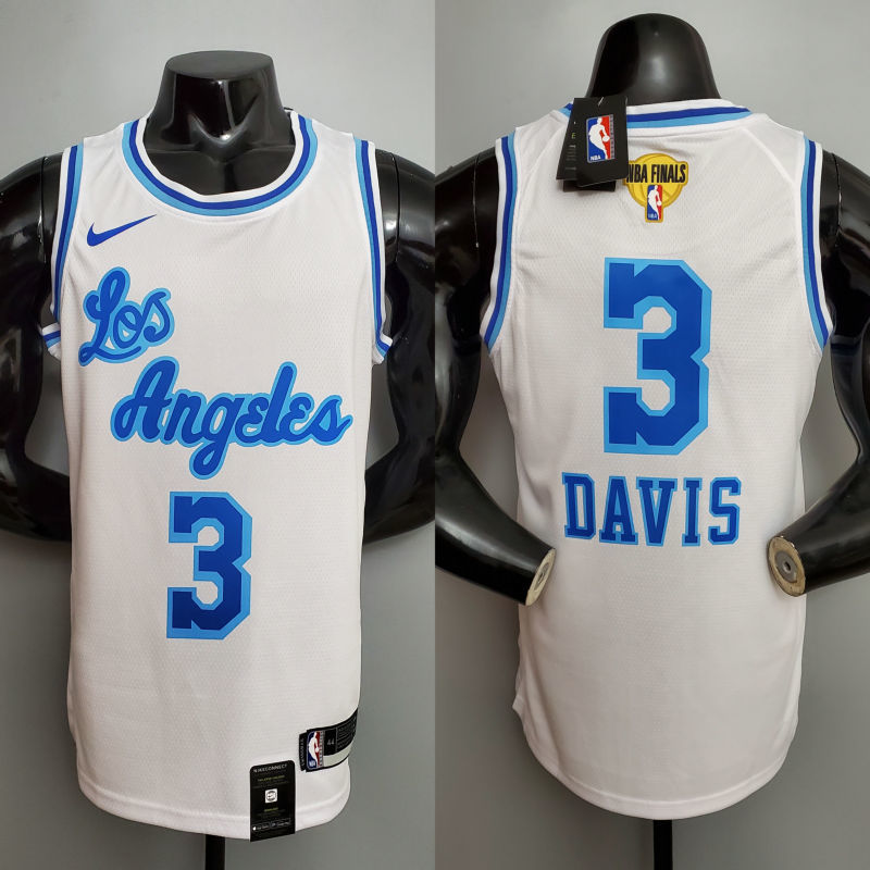 Retro night DAVIS #3 Lakers White NBA jersey Size XS-XXL