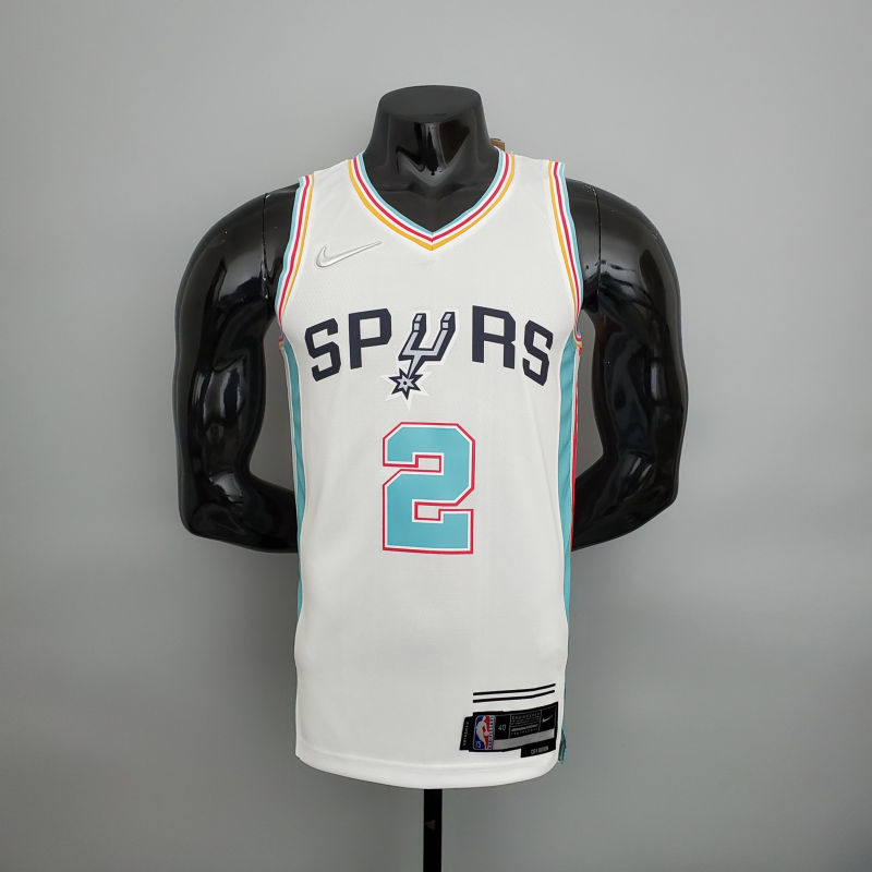 2022 season Leonard #2 Spurs City Edition white NBA jersey S-XXL