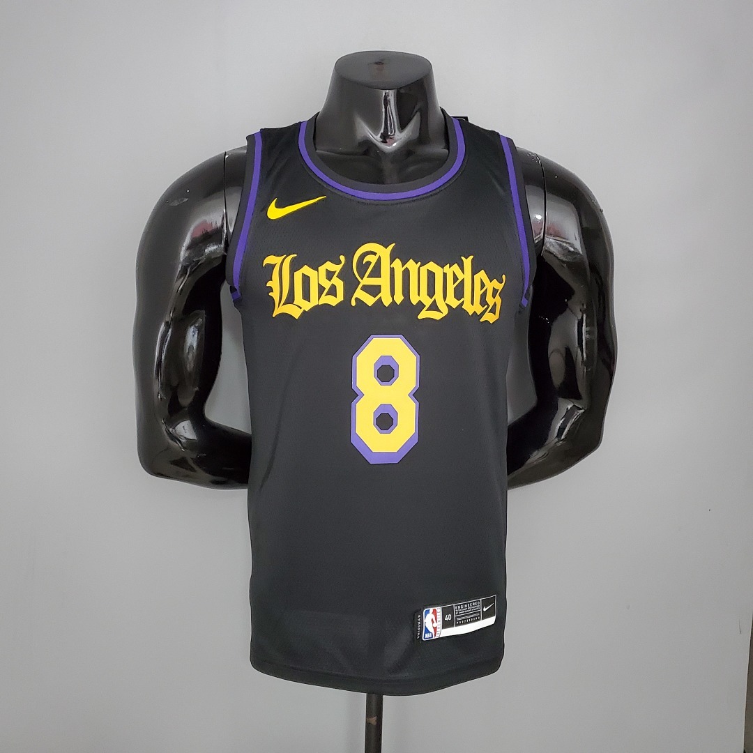 2021 Bryant#8 Los Angeles Lakers Black Latin Black NBA Jersey S-XXL