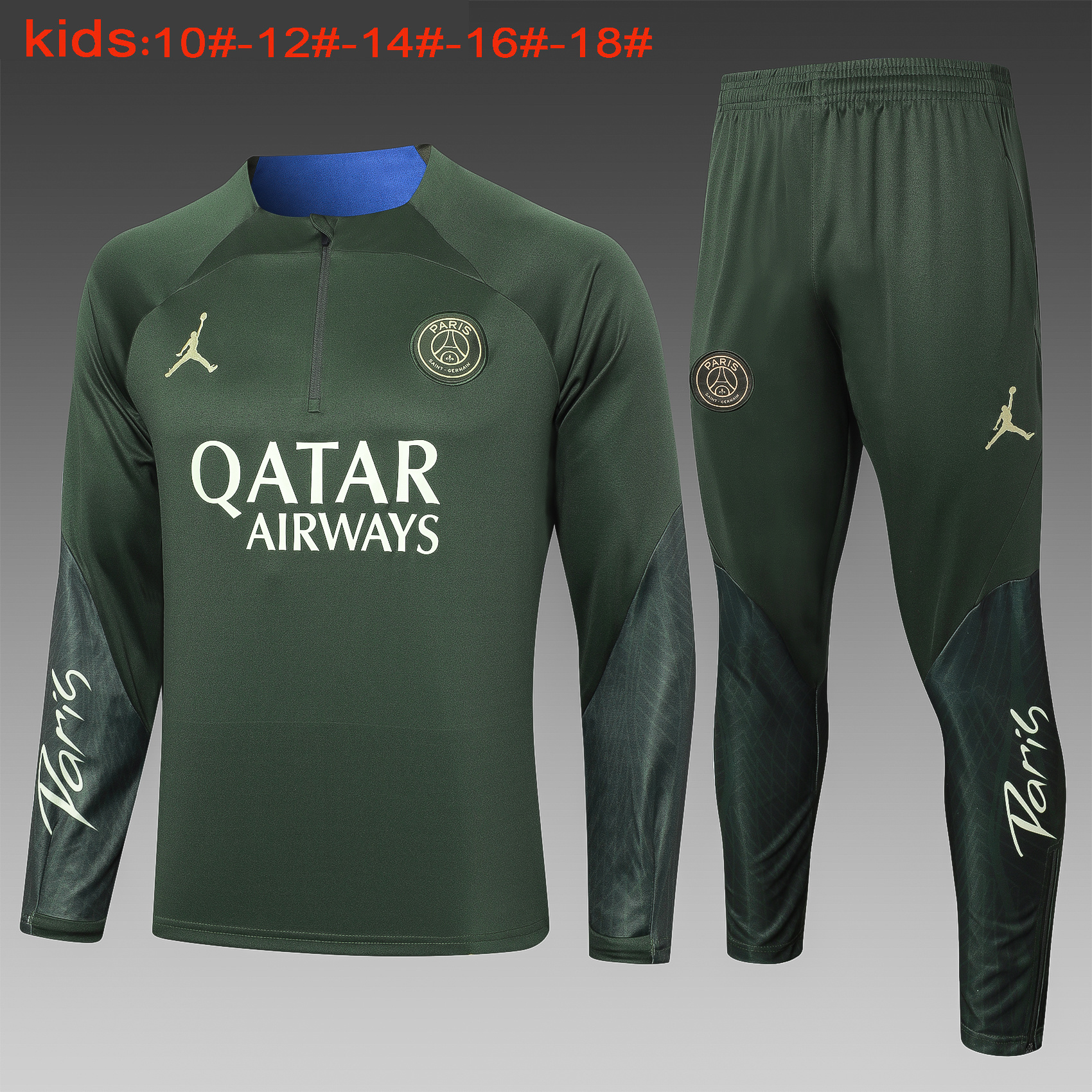 23-24 Paris Kids Long Sleeve Training Suit Yupoo