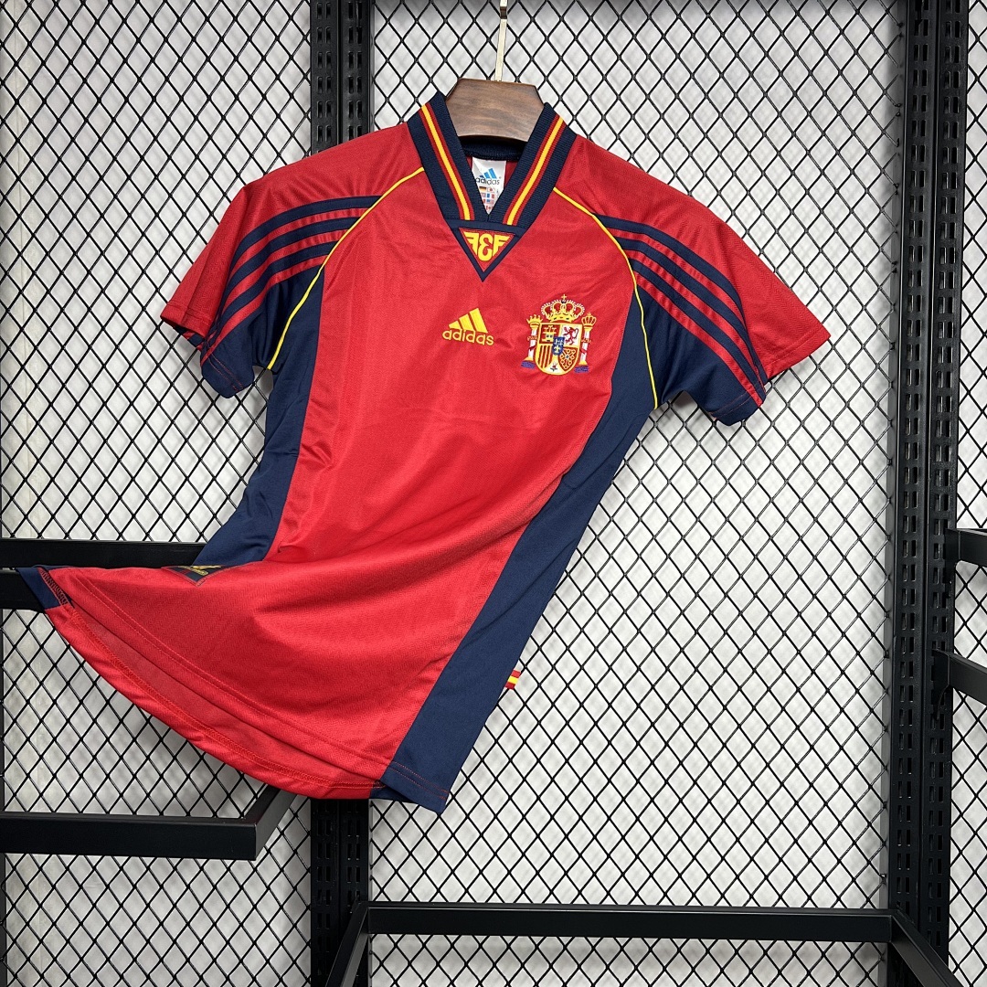 Spain 1998 Home Retro Jersey