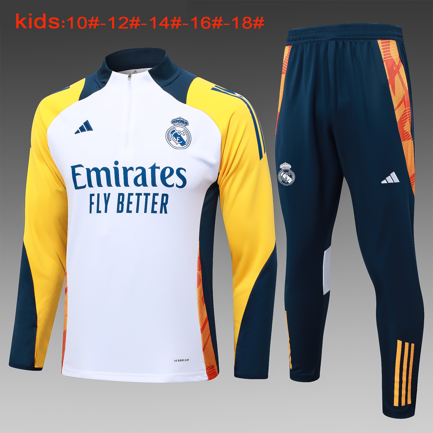 24-25 Real Madrid Kids Long Sleeve Training Suit Yupoo