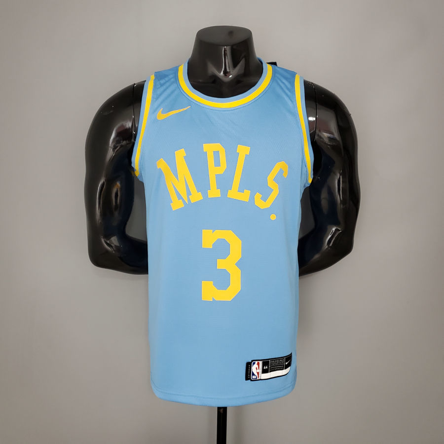 2021 DAVIS#3 Lakers Minneapolis Edition Blue NBA Jersey S-XXL