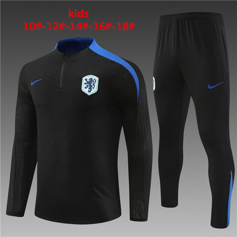 2024 Netherlands Kids Player Long Sleeve Training Suit Yupoo