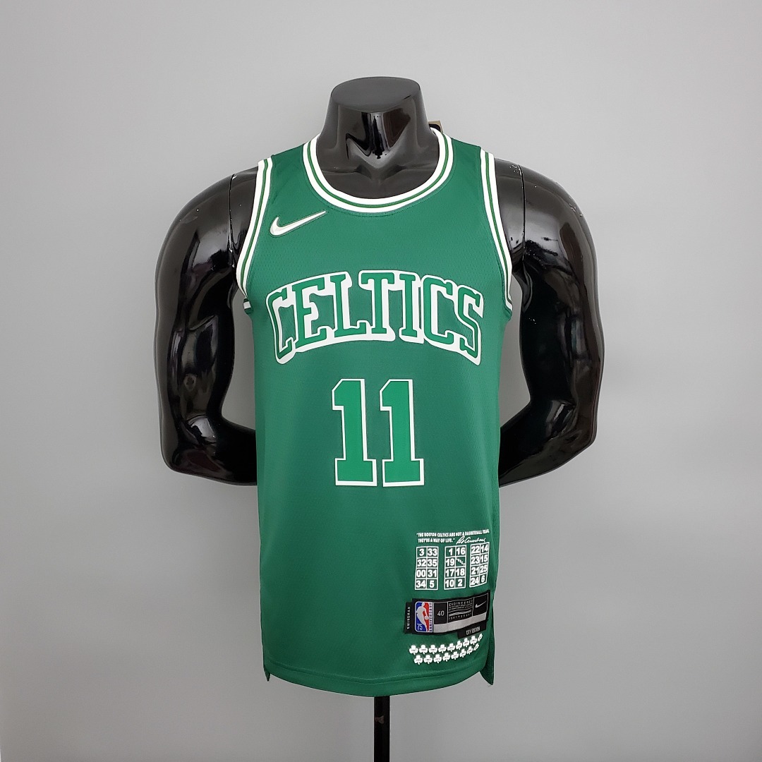 2022 season irving#11 Teltes City Edition Green NBA Jersey S-XXL
