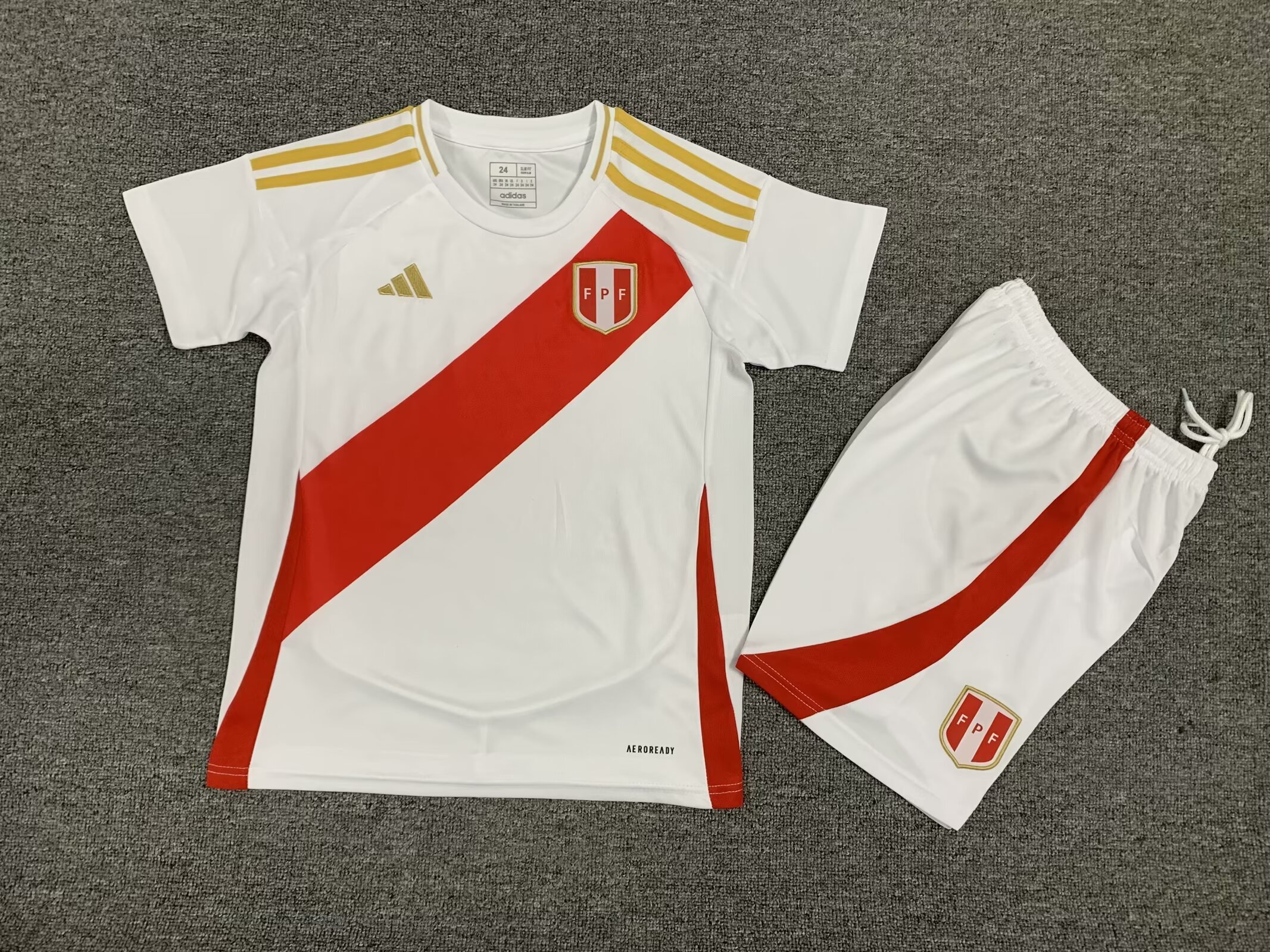 2024 Peru Home Kids Soccer Jerseys Yupoo