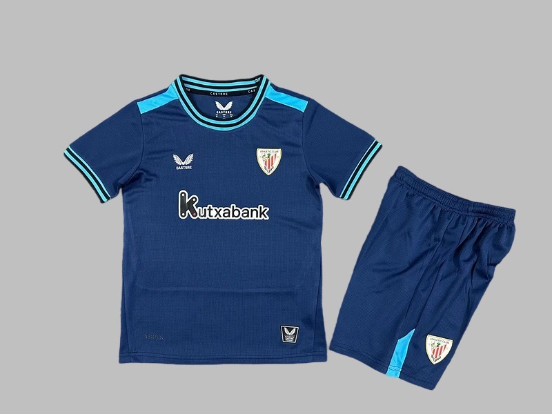 25-26 Athletic Bilbao Away Kids Cheap Soccer Jerseys Yupoo