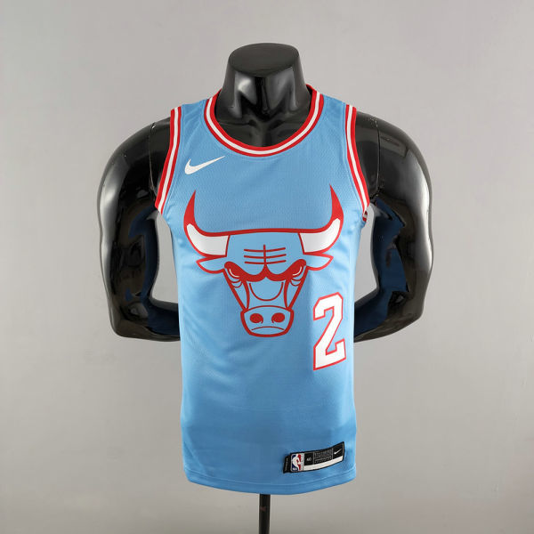 Chicago Bulls BALL#2 Blue NBA Jersey S-XXL