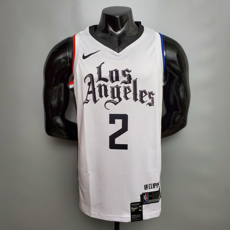 LEONAR0#2 Los Angeles Clippers white NBA jersey Size XS-XXL Nike connect recognition