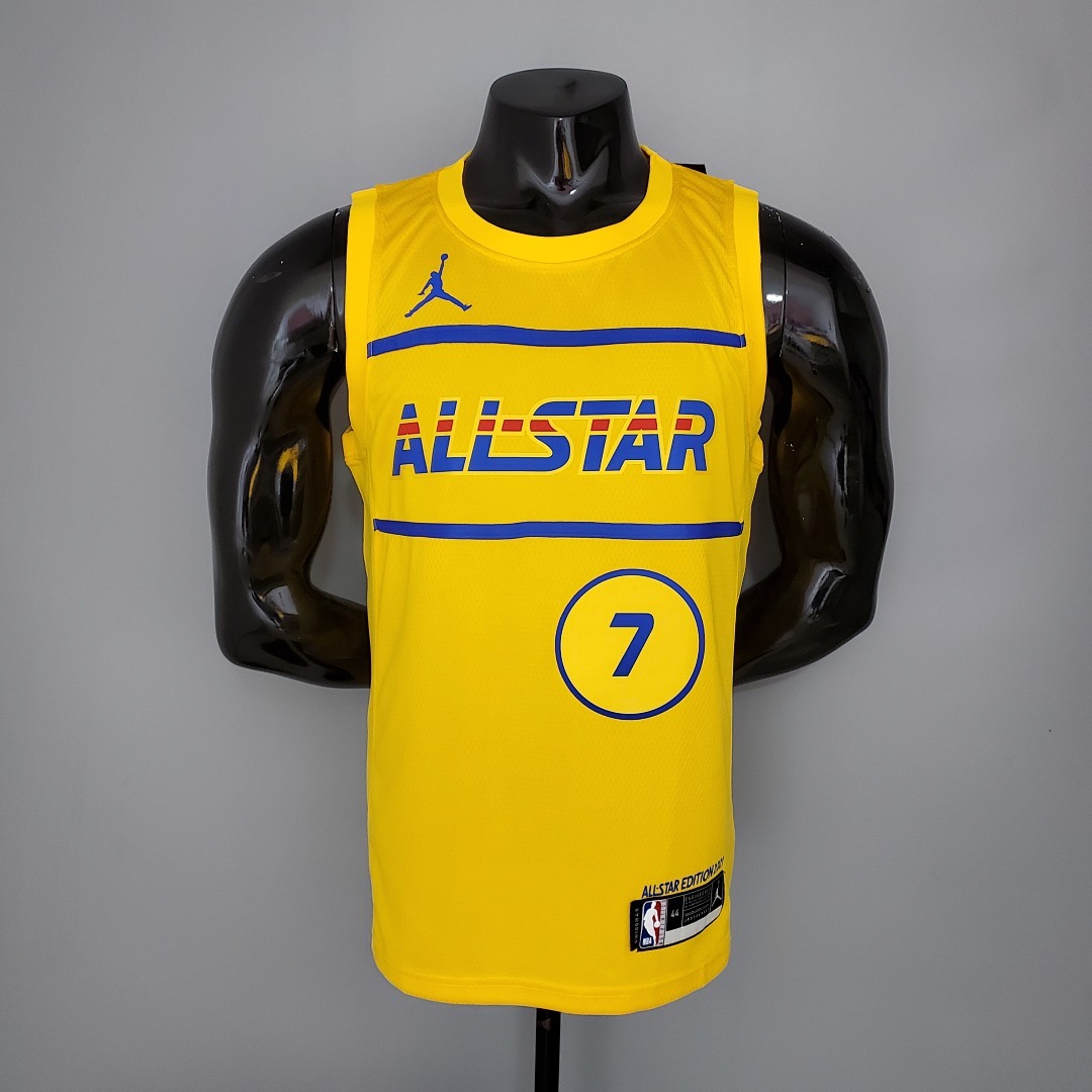 2021 BROWN#7 All-Star Yellow NBA Jersey S-XXL