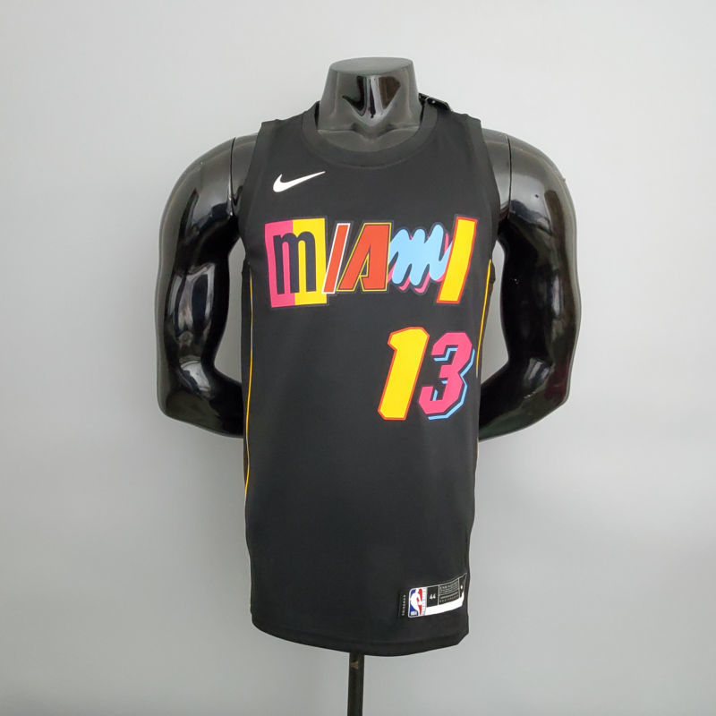 2022 Season Heat Adebayor #13 City Edition Black NBA Jersey S-XXL
