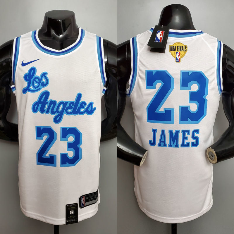 Retro night James #23 Lakers white NBA jersey Size XS-XXL