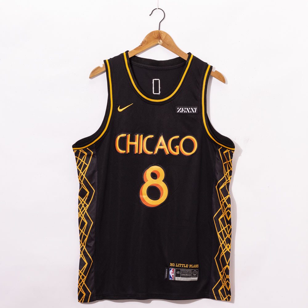 2021 Bulls #8 Embroidery