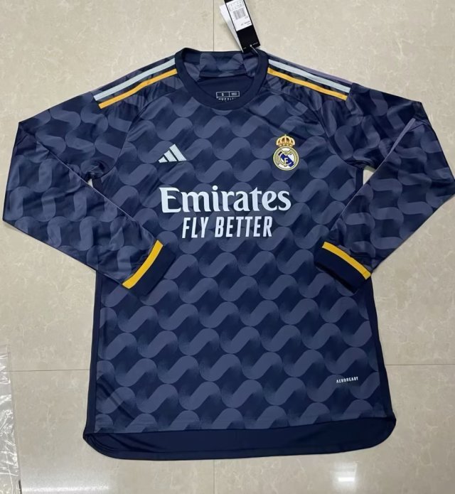 23-24 Real Madrid Away Yupoo Long Sleeve Soccer Jerseys