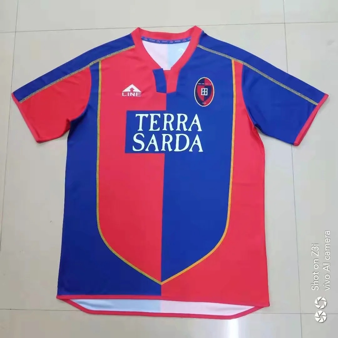 03-04 Cagliari Home Retro Soccer Jerseys Yupoo