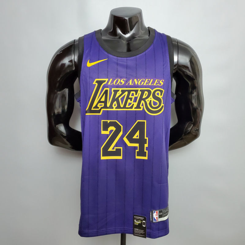 Bryant #24 Lakers Round neck purple NBA jersey Size XS-XXL