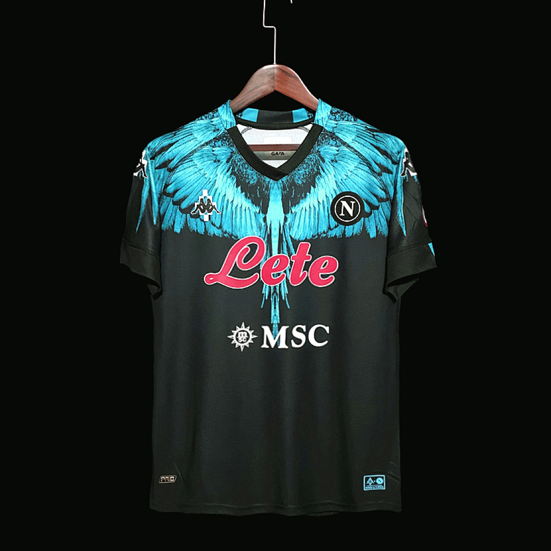 Kappa × Marcelo Burlon × Naples Joint Edition Black S-2XL