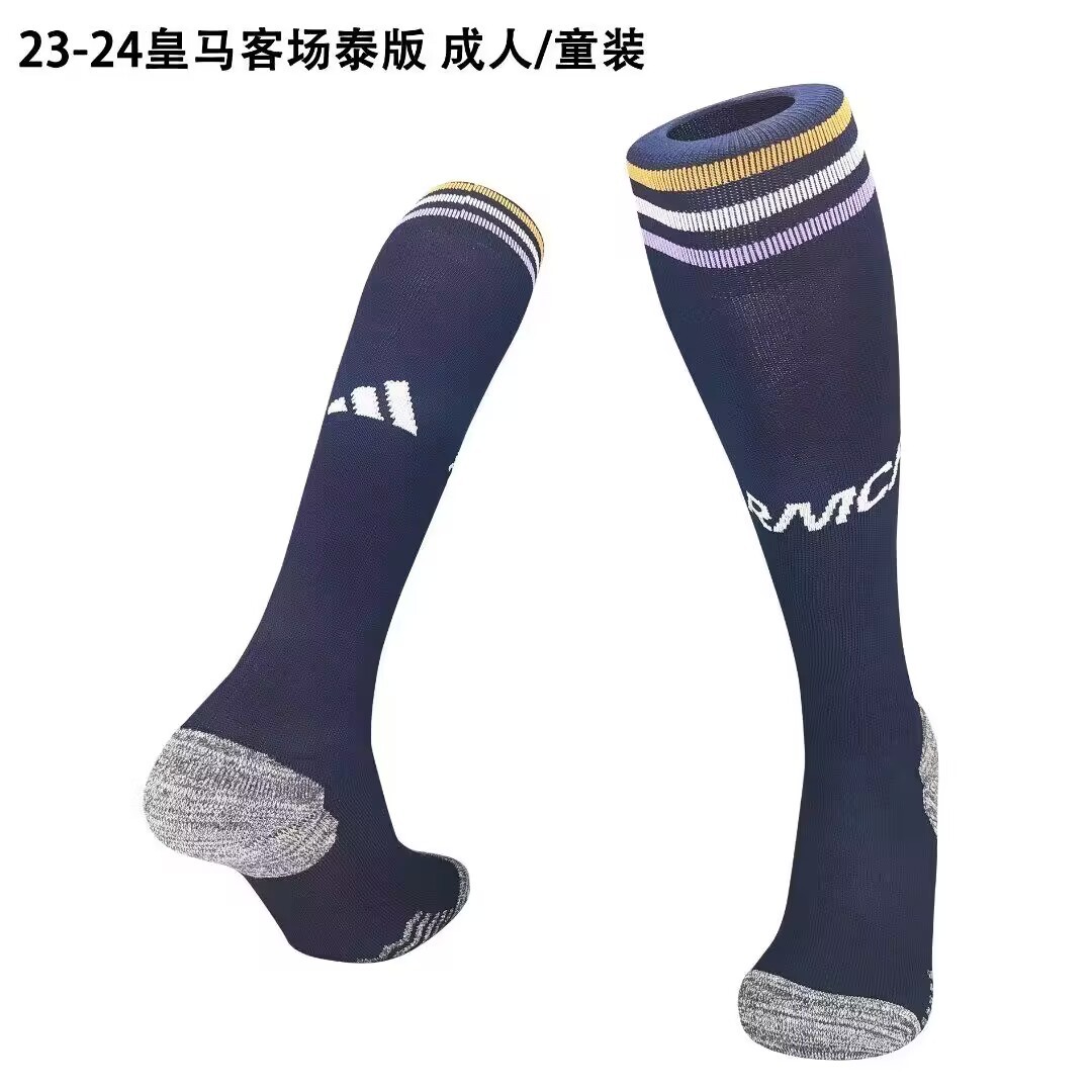 23-24 Real Madrid Away Adult Kids Socks Yupoo